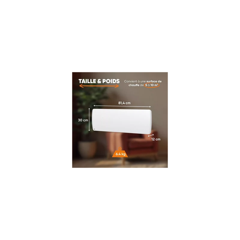 Chauffage électrique BESTHERM à inertie sèche céramique ARIA PLINTHE 1