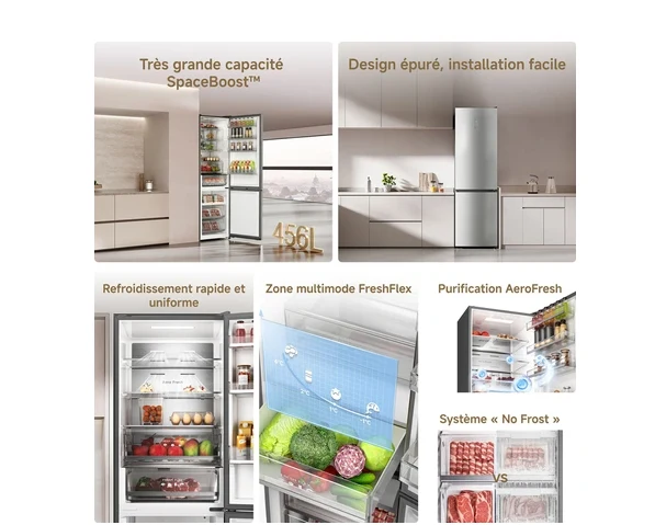 Réfrigérateur congélateur en bas Dreame Mega Pro 456 L