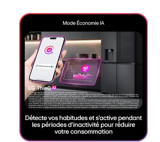 Réfrigérateur congélateur en bas Lg GBBW322CEV Noir