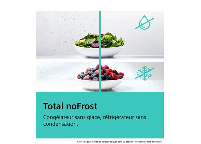 Réfrigérateur congélateur en bas Siemens KG39NAIAU, iQ500 Argent