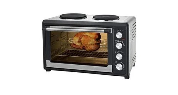 Four d'extérieur Syntrox Mini four de 60 litres four avec convection et rôtissoire avec 2 plaques de cuisson mini four à pizza