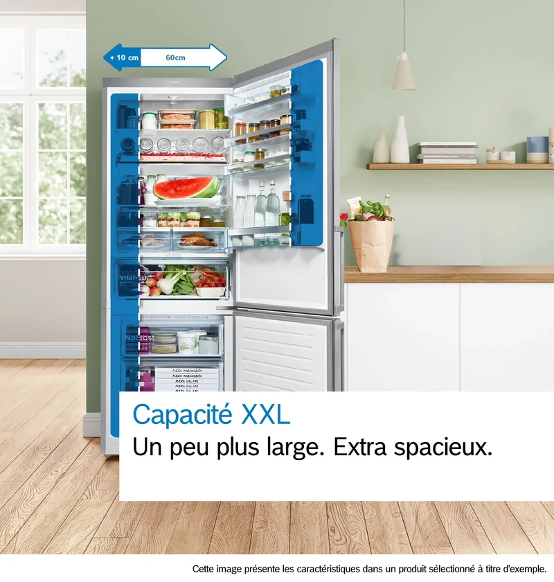 Réfrigérateur combiné BOSCH KGN49XWEA pose-libre 203 x 70 cm Blanc