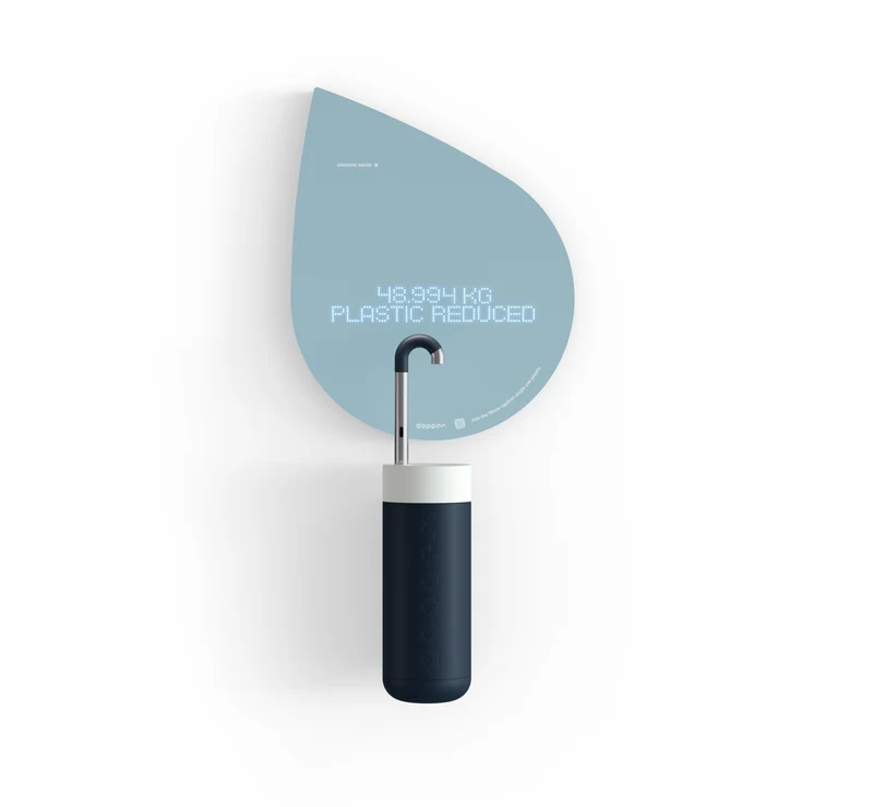 Robinet d'eau Dopper - un robinet d'eau avec un message durable