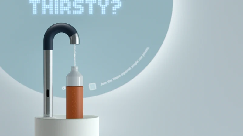 Robinet d'eau Dopper - un robinet d'eau avec un message durable