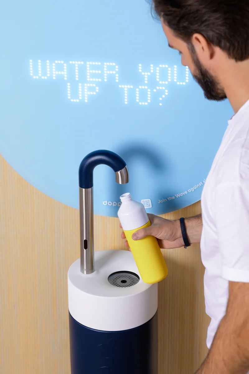 Robinet d'eau Dopper - un robinet d'eau avec un message durable