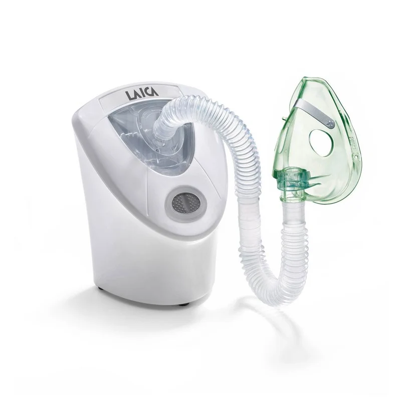 Inhalateur à ultrasons Laica SECOND CHANCE (MD6026P) - dispositif d'inhalation pour enfants et adultes - dispositif aérosol - avec 2 embouts buccaux | Maintenant temporairement avec thermomètre GRATUIT