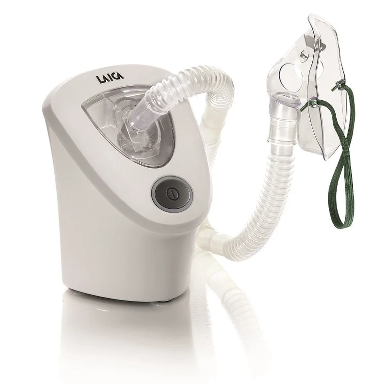 Inhalateur à ultrasons Laica SECOND CHANCE (MD6026P) - dispositif d'inhalation pour enfants et adultes - dispositif aérosol - avec 2 embouts buccaux | Maintenant temporairement avec thermomètre GRATUIT