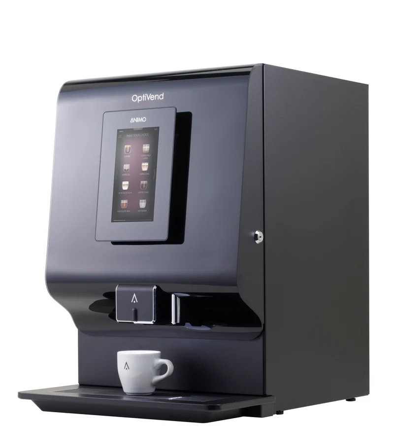 Animo OptiVend 32 Touch – Machine à café instantané pour entreprises - Meilleure machine à café instantané - jusqu'à environ 100 ETP
