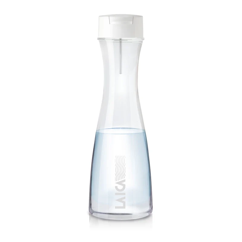 Bouteille d'eau en verre Laica flow'n go GlaSSmart avec filtre à eau à disque rapide 3 x - filtrez pendant que vous versez
