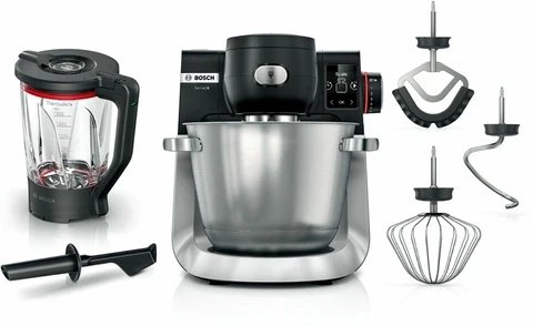 Pétrin pro Bosch Serie 6 MUMS6ZS17 robot de cuisine 1600 W 5,5 L Noir, Acier inoxydable