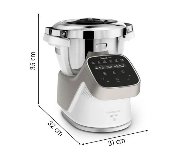 Robot cuiseur Moulinex Companion Pro YY5286FG avec balance intégrée + cuiseur vapeur