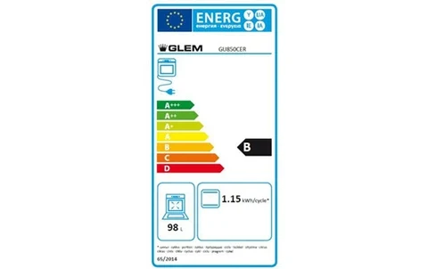Gazinière Glem Cuisinière gaz GU850CER noir