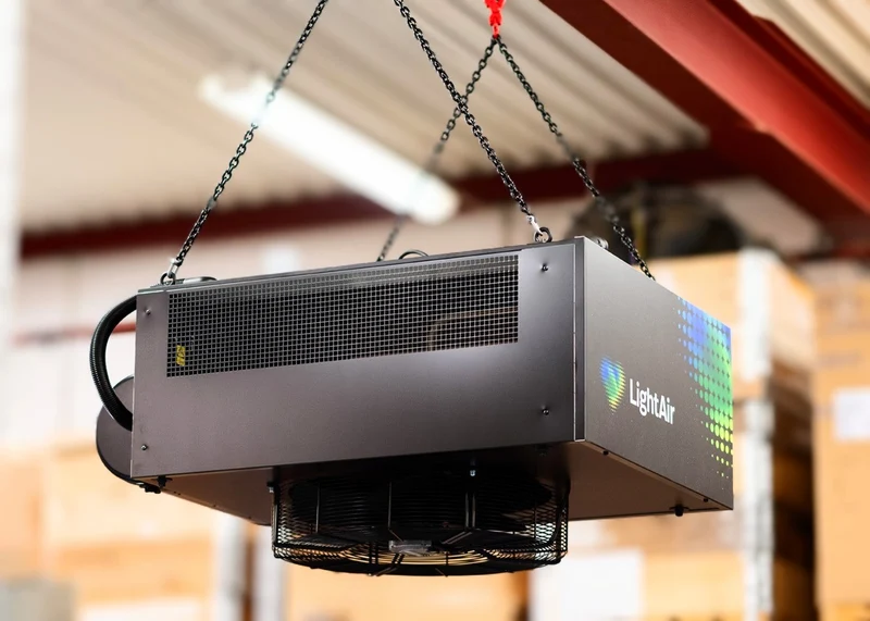Purificateur d'air autonettoyant industriel LightAir CellFlow Ind8500 SC | Capacité 8.500 3 mXNUMX/heure