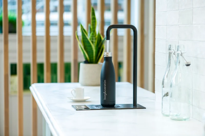 Fontaine à eau encastrable Habit Tap T2 avec EcoMode écoénergétique : eau froide/à température ambiante et/ou gazeuse | 1 à 75 utilisateurs (50 ou 80 litres/heure)