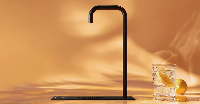Fontaine à eau encastrable Habit Tap T2 avec EcoMode écoénergétique : eau froide/à température ambiante et/ou gazeuse | 1 à 75 utilisateurs (50 ou 80 litres/heure)