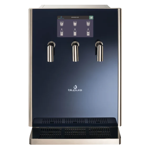 Fontaine à eau Blupura Bluglass Plus (80 litres par heure) - Fontaine à eau design de luxe avec carbonatation