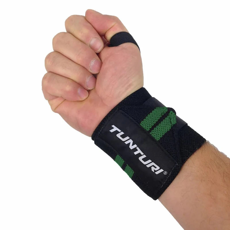 Wrist Wraps Noir et Vert (la paire)