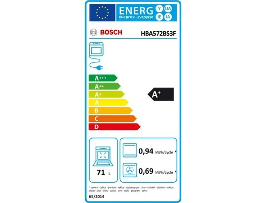 Four Chaleur Tournante 71 L Reconditionné BOSCH HBA572BS3F
