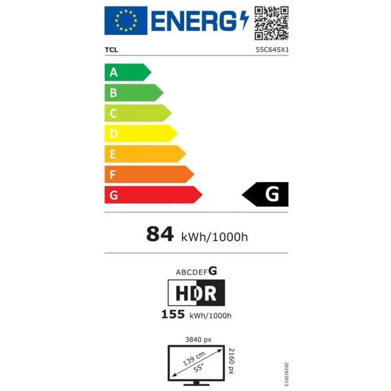 Téléviseur LED 55 pouces Reconditionné TCL 55C645 139 cm (55")