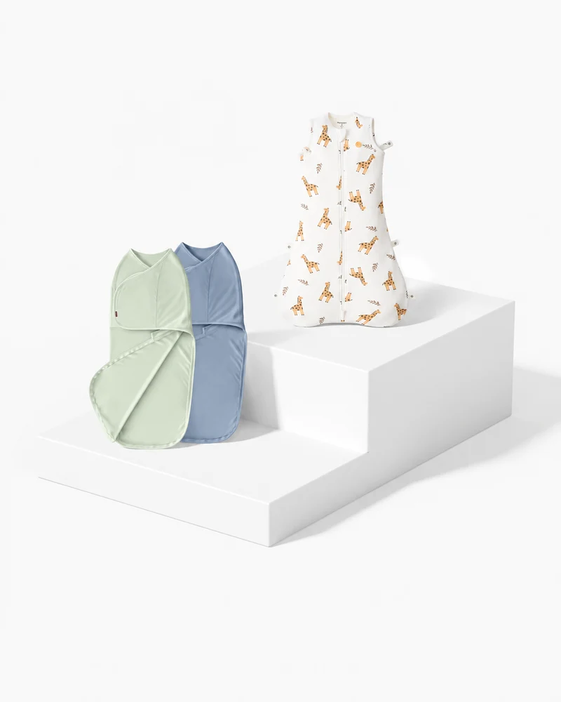 Baby Sleep Sack 1.5 TOG & Easy Swaddle Wrap For 0-3M Bundle