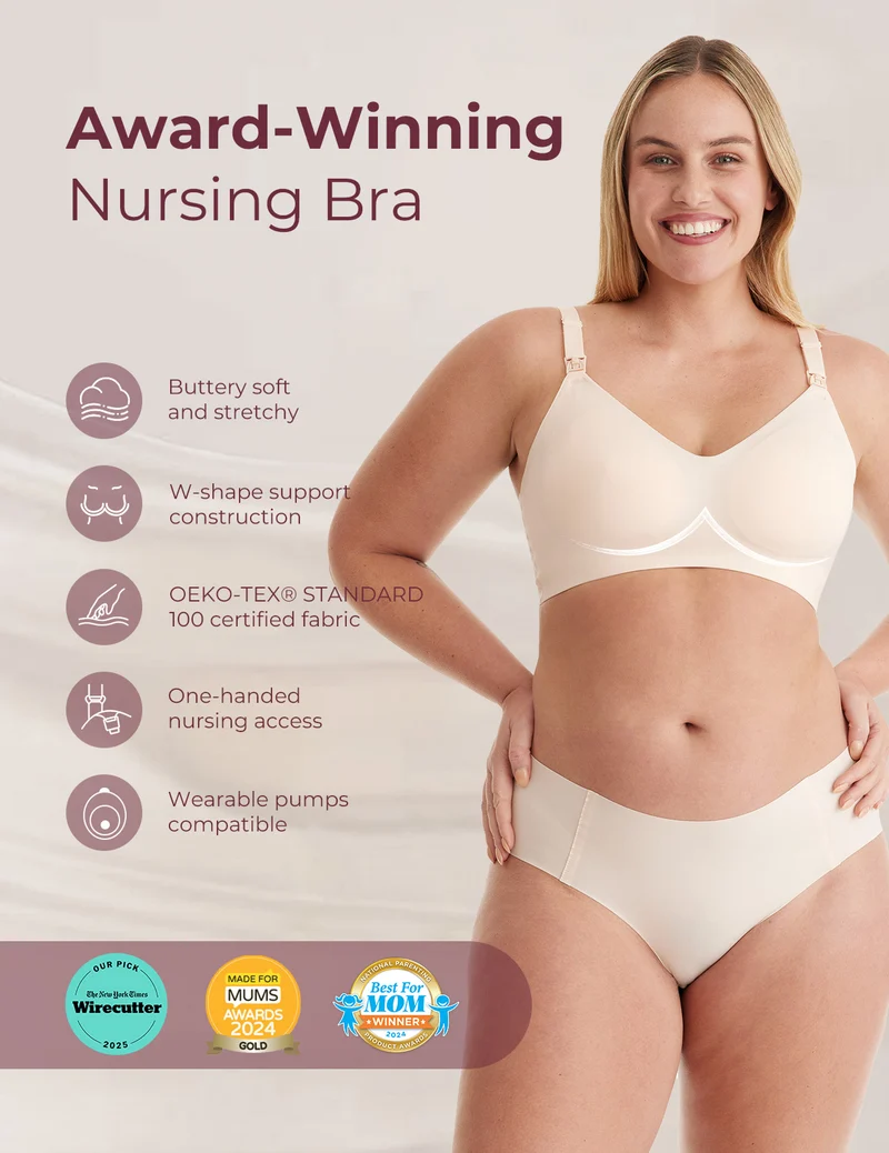 Maternity Yoga Set: Pregnancy Ball + Ultra Soft Seamless Nursing Bra YN21