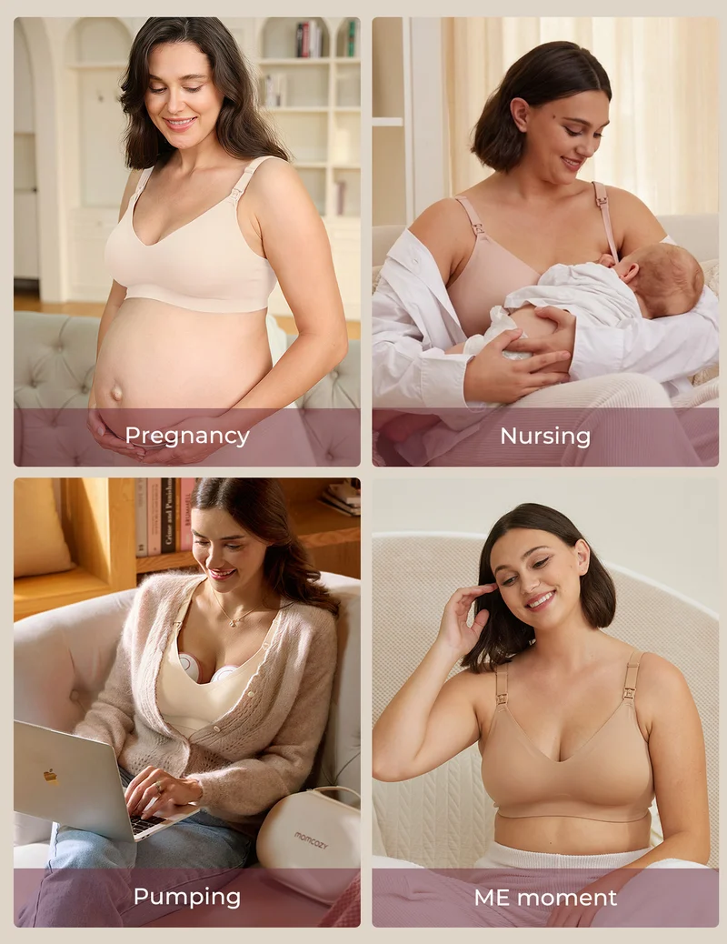 Maternity Yoga Set: Pregnancy Ball + Ultra Soft Seamless Nursing Bra YN21