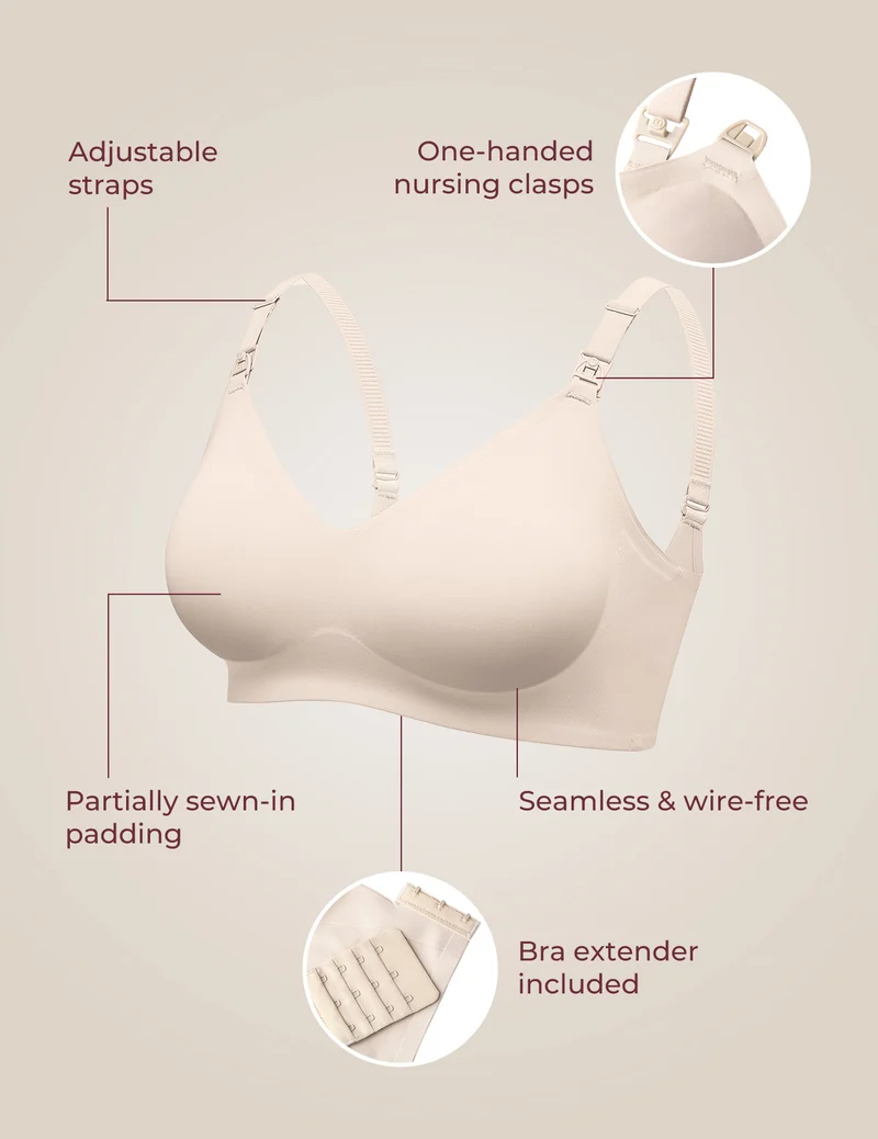 Maternity Yoga Set: Pregnancy Ball + Ultra Soft Seamless Nursing Bra YN21