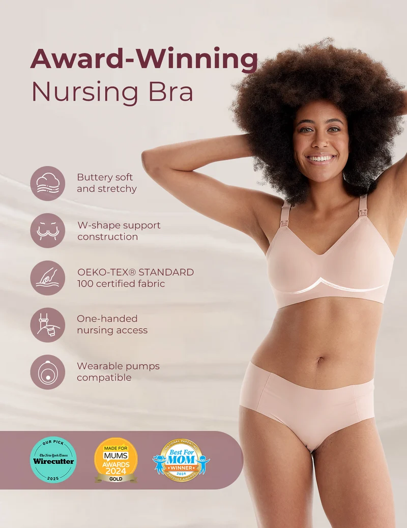Maternity Yoga Set: Pregnancy Ball + Ultra Soft Seamless Nursing Bra YN21