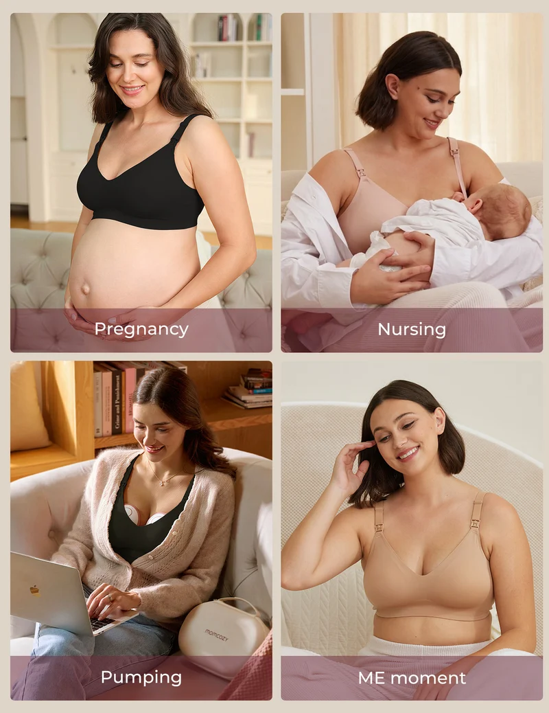 Maternity Yoga Set: Pregnancy Ball + Ultra Soft Seamless Nursing Bra YN21