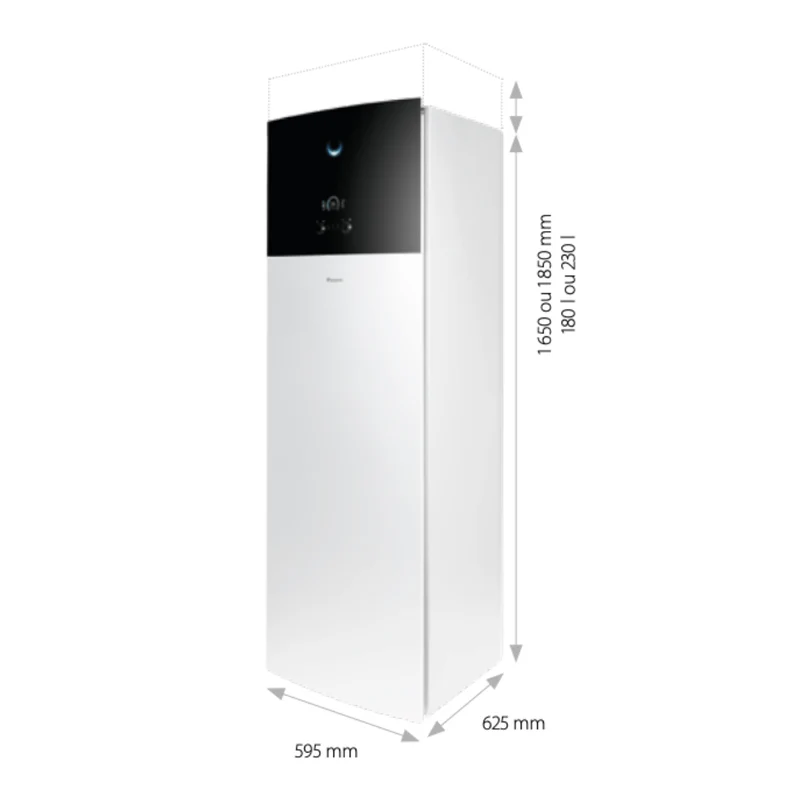 Pompe à chaleur air-eau Daikin Altherma 3 R MT F Taille 10 Triphasé - 2 zones - ECS 180L