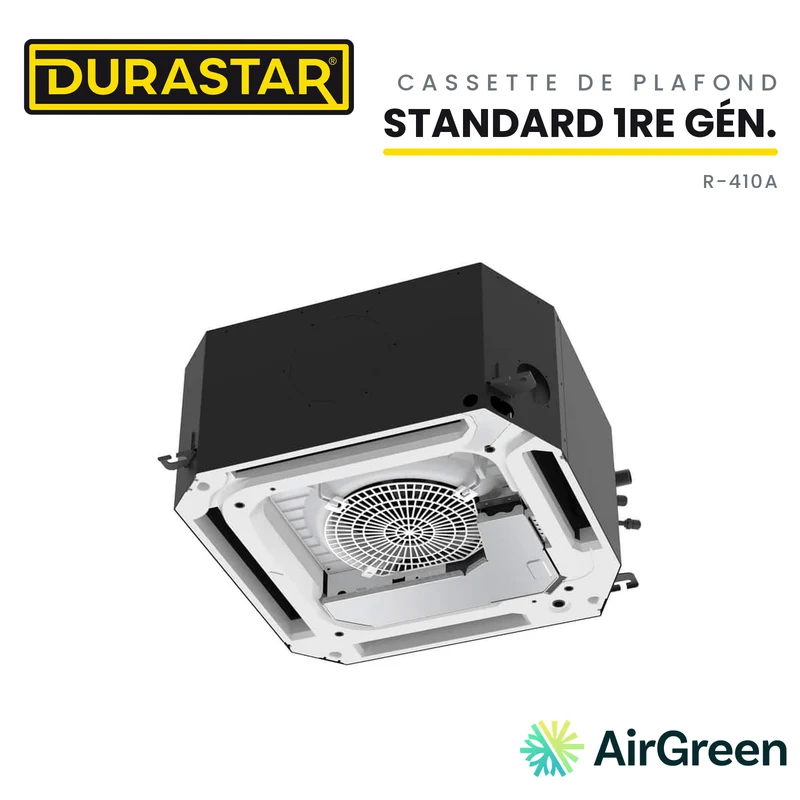 Cassette de Plafond 4-Voies DURASTAR Standard 1re génération | 12000 BTU - R410A