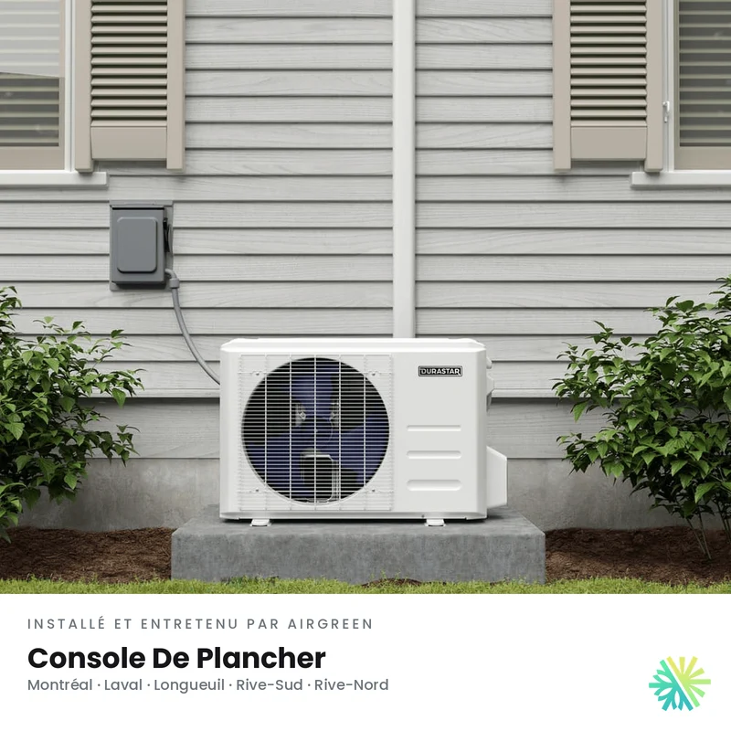 Thermopompe Console de Plancher DURASTAR Standard 1re génération | 12000 BTU - R410A