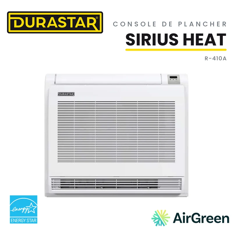 Thermopompe Console de Plancher DURASTAR Sirius Heat | 12000 BTU - R410A