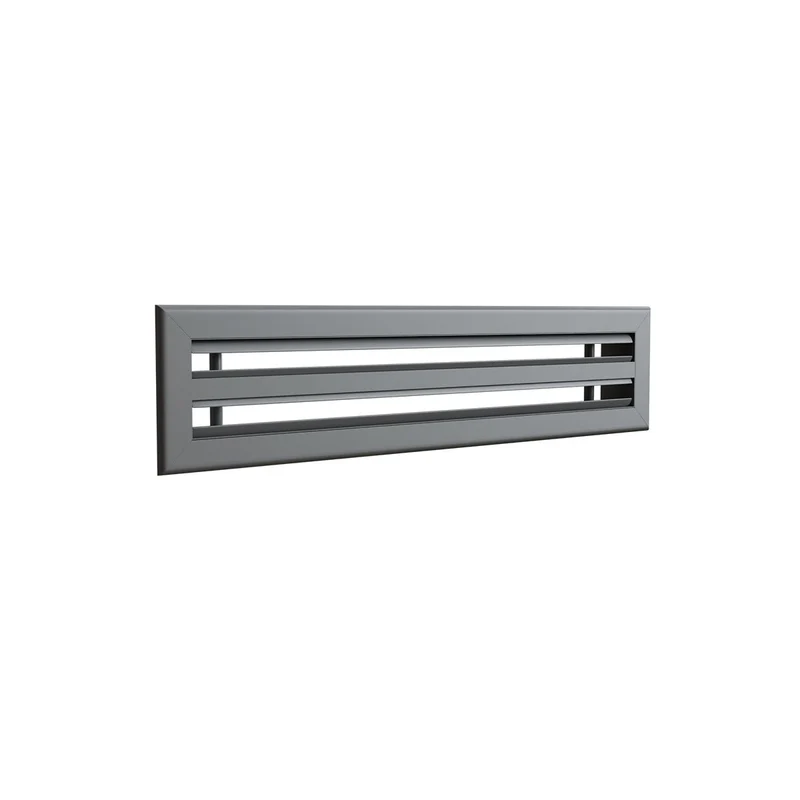 Diffuseur linéaire 600 x 100 mm double fentes en aluminium anthracite