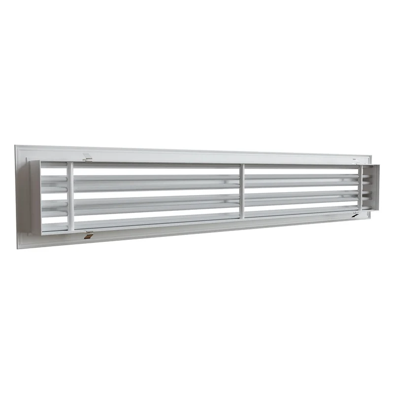 Diffuseur linéaire 1000 x 150 mm triple fentes en aluminium blanc mat