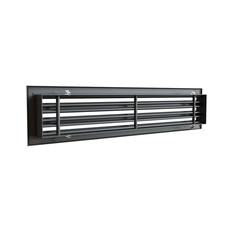 Diffuseur linéaire 800 x 150 mm triple fentes en aluminium anthracite