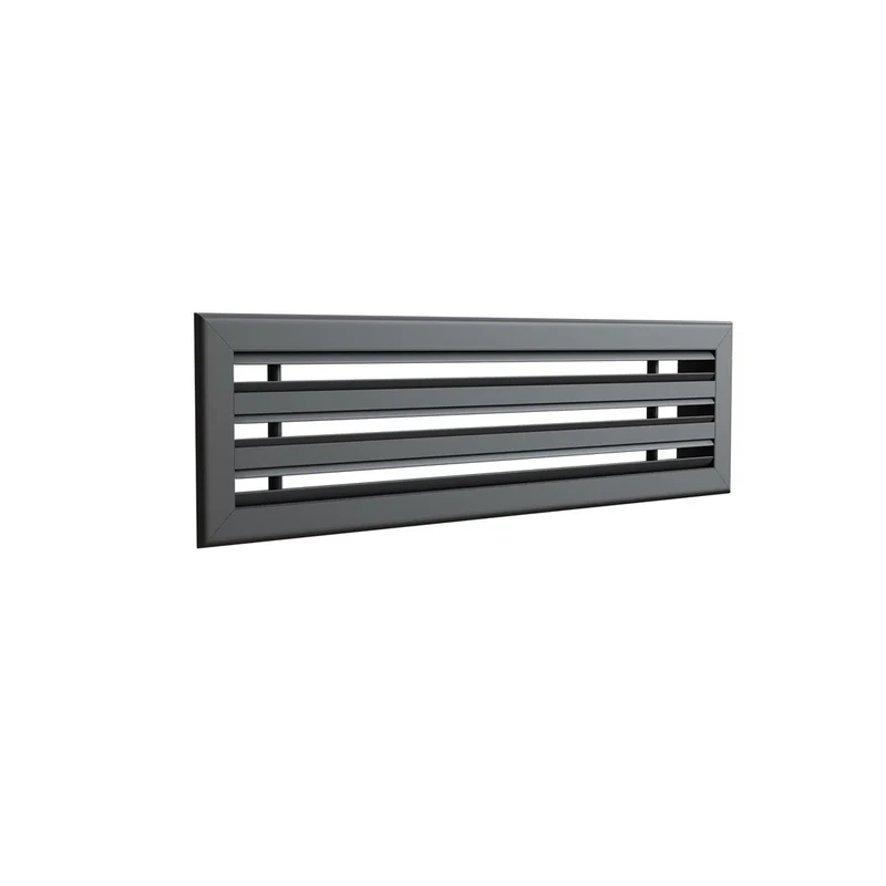 Diffuseur linéaire 600 x 150 mm triple fentes en aluminium anthracite