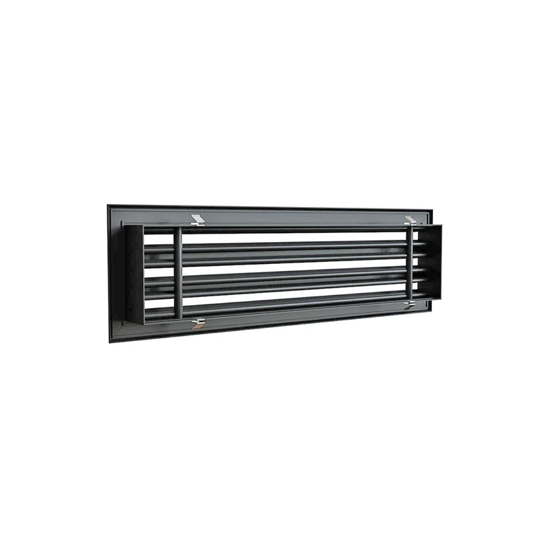 Diffuseur linéaire 600 x 150 mm triple fentes en aluminium anthracite