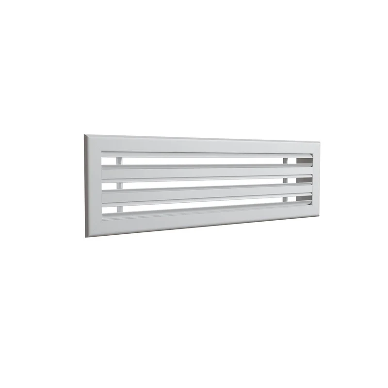 Diffuseur linéaire 600 x 150 mm triple fentes en aluminium blanc mat