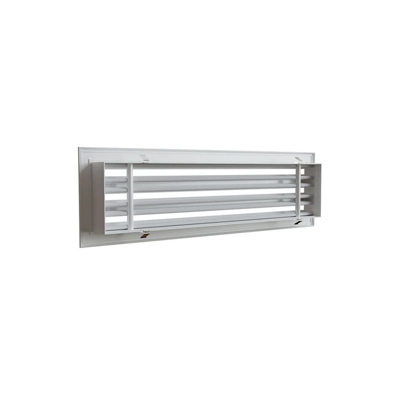Diffuseur linéaire 600 x 150 mm triple fentes en aluminium blanc mat