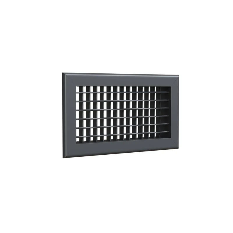 Grille de soufflage 300x150 mm double déflexion en aluminium anthracite