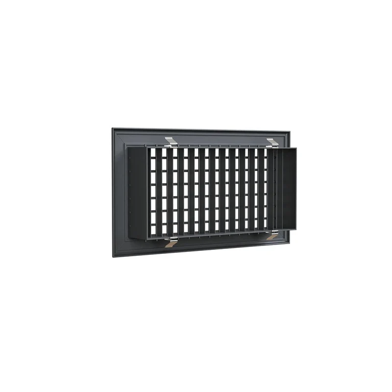 Grille de soufflage 300x150 mm double déflexion en aluminium anthracite