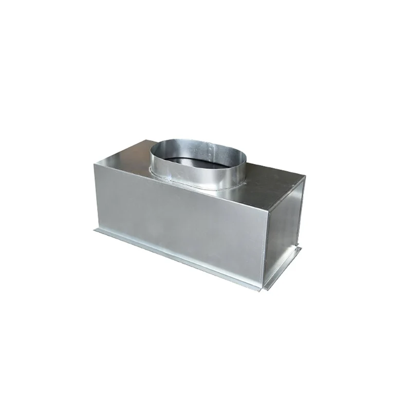 Plénum acier isolé pour grille de soufflage de 500 x150 mm (sortie arrière)