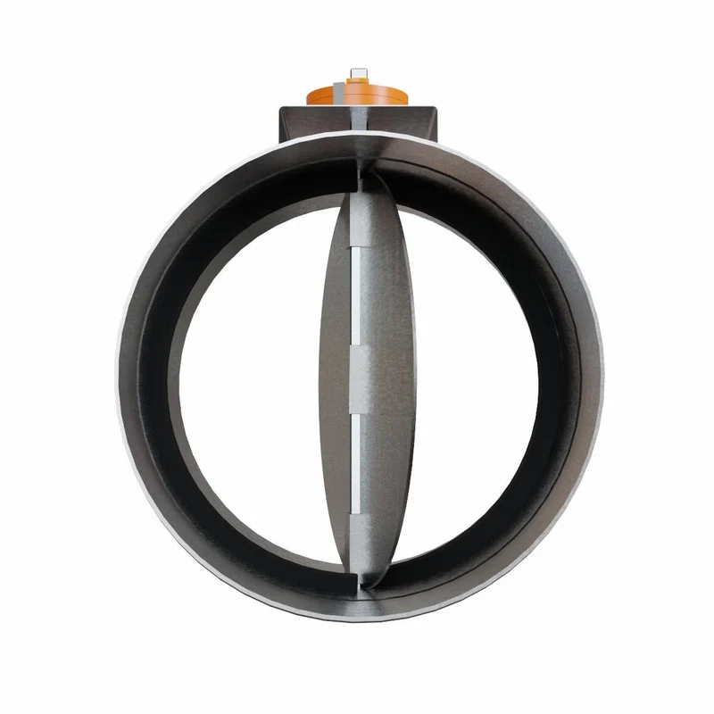 Registre motorisé en acier galvanisé Ø 250 mm avec servomoteur extra-plat 24V