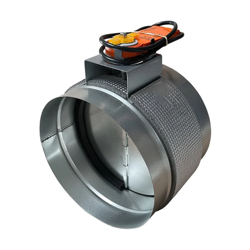 Registre motorisé en acier galvanisé Ø 250 mm avec servomoteur extra-plat 230V