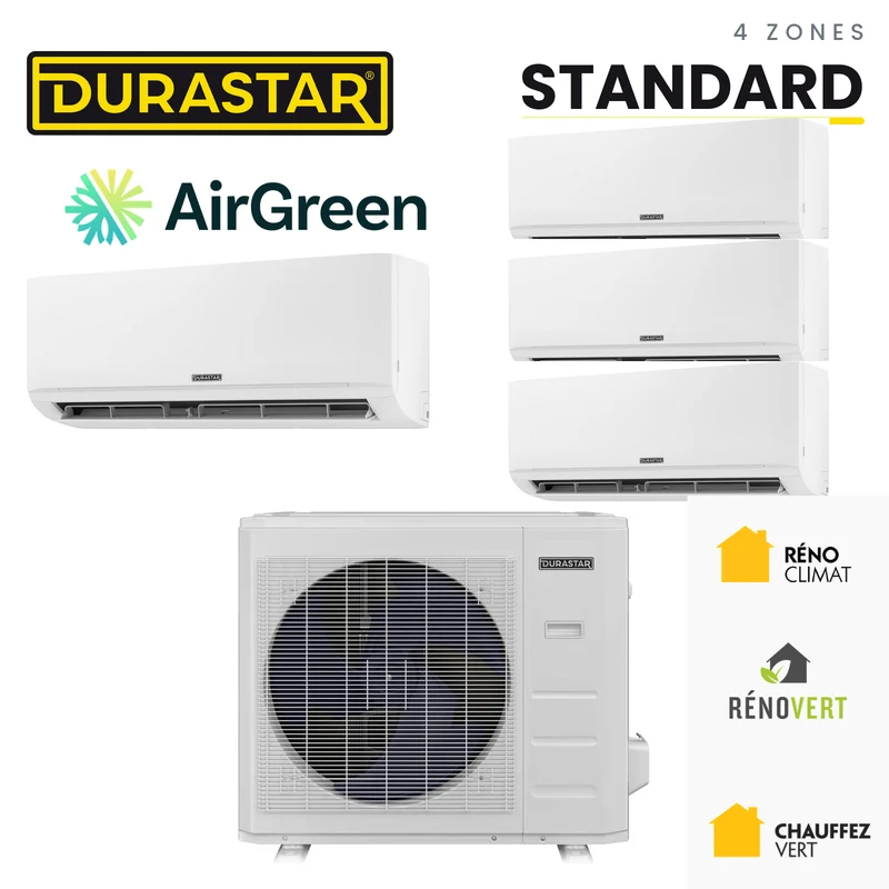 Thermopompe 4-Zones DURASTAR Standard | 48000 BTU - R410A