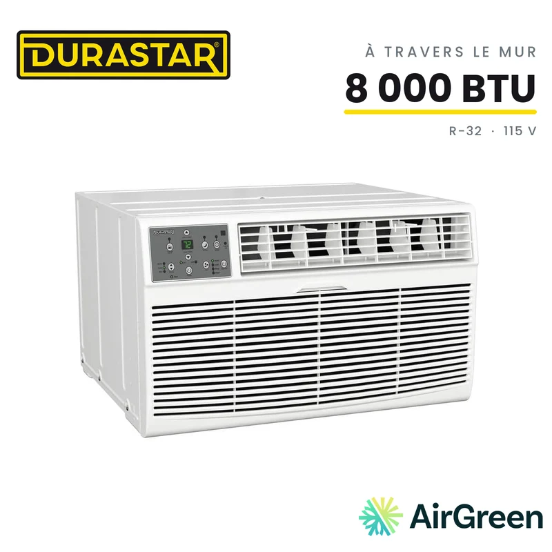 Climatiseur à Travers le Mur DURASTAR | 8000 BTU 115V - R32