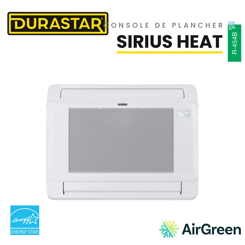 Thermopompe Console de Plancher DURASTAR Sirius Heat | 9000 BTU - R454B