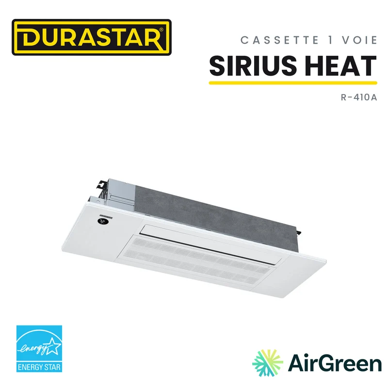 Cassette de Plafond 1-Voie DURASTAR Sirius Heat | 18000 BTU - R410A