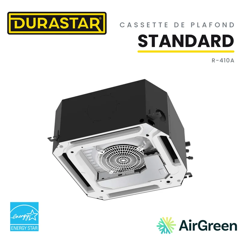 Cassette de Plafond 4-Voies DURASTAR Standard | 24000 BTU - R410A